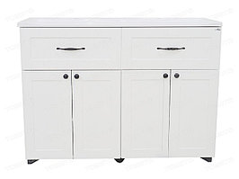 Дуэт - 120 Тумба белая матовая с 2 ящиками