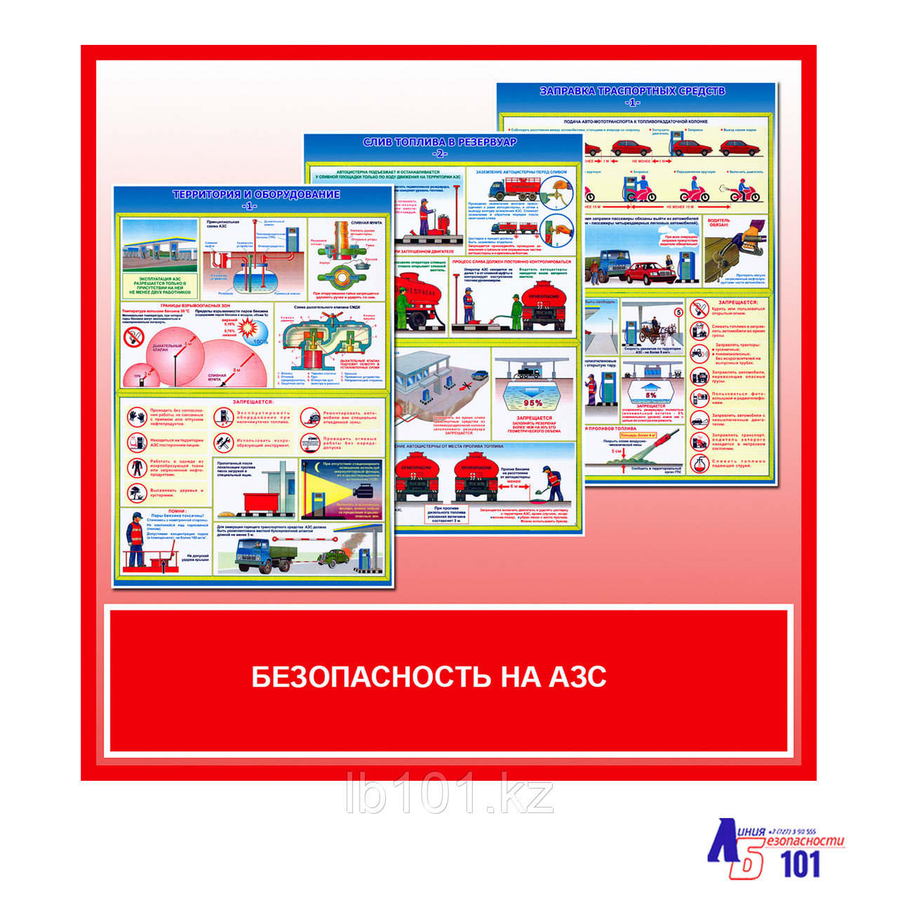 Плакаты "БЕЗОПАСНОСТЬ НА АЗС"