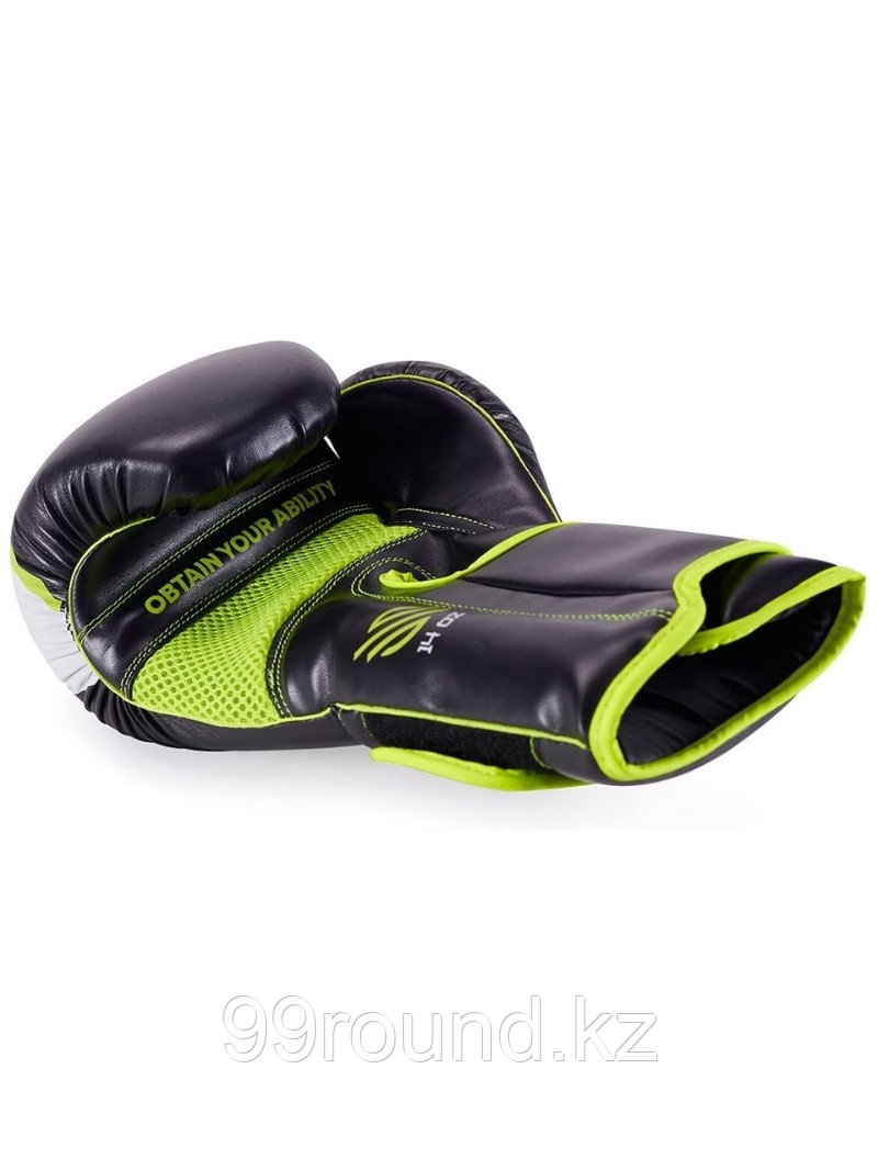 Боксерские перчатки Sanabul Essential 10 oz зелёные, фото 1