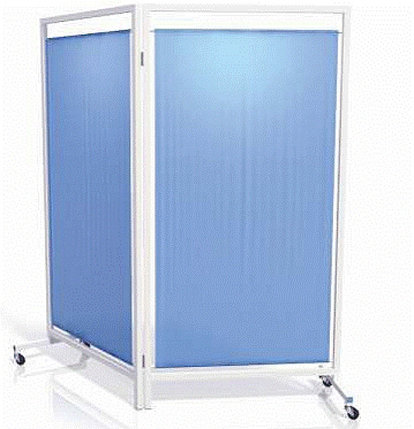 Ширма 2-створчатая (ткань болонь) на колесах., фото 1