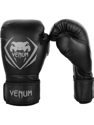 Боксерские перчатки Venum Contender BKGR 12 oz черные, фото 1
