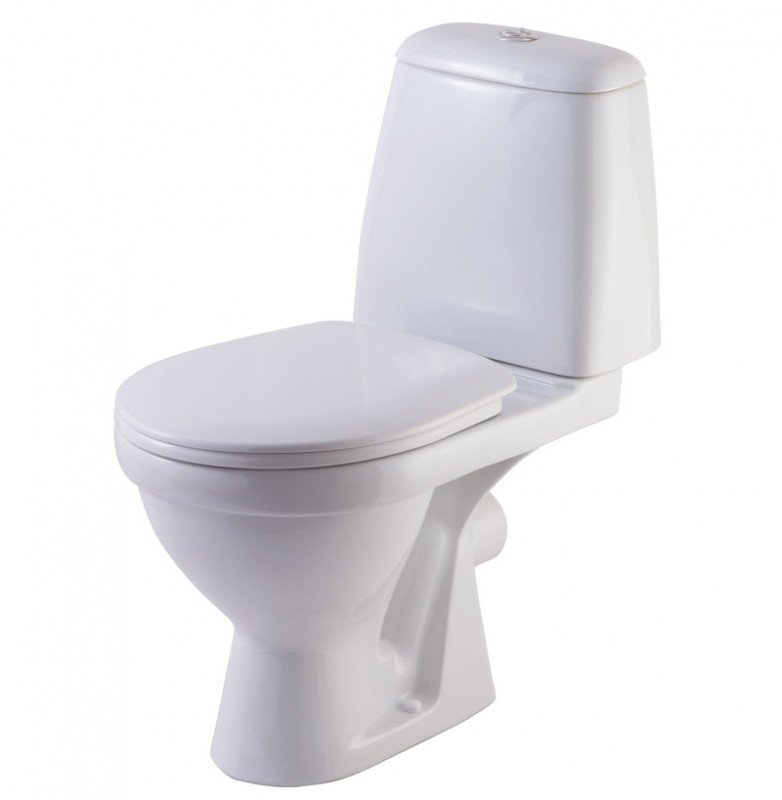 Унитаз-компакт Rosa Премьер PR01K белый, горизонтальный выпуск