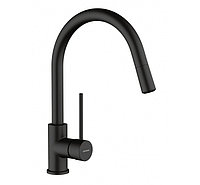 Смеситель для кухни с выдвижным изливом Genebre серии TAU BLACK