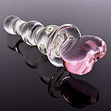 Стимулятор стеклянный Crystal Heart of Glass Pink, фото 4
