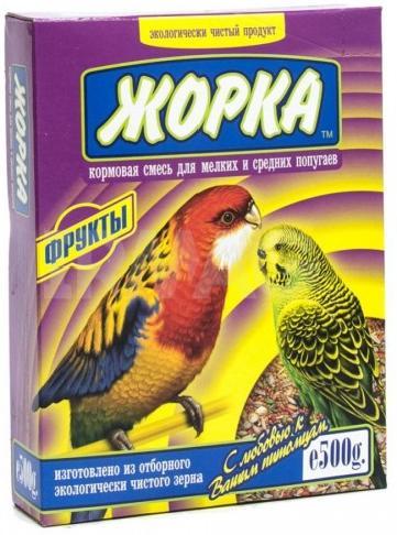 Корм Жорка для средних и мелких попугаев Фрукты 500 гр