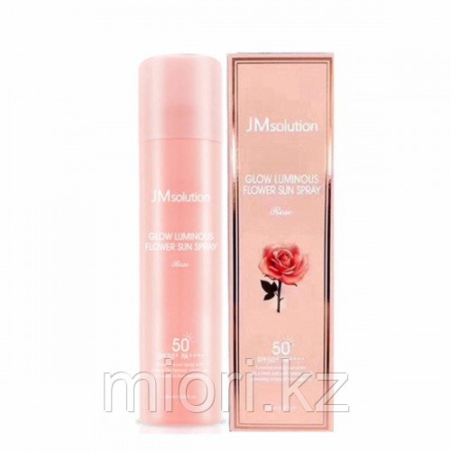 СОЛНЦЕЗАЩИТНЫЙ СПРЕЙ С ЭКСТРАКТОМ РОЗЫ JM SOLUTION GLOW LUMINOUS FLOWER SUN SPREY ROSE 180 ML - фото 3 - id-p91375393