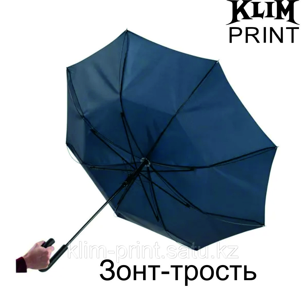Зонт трость синий