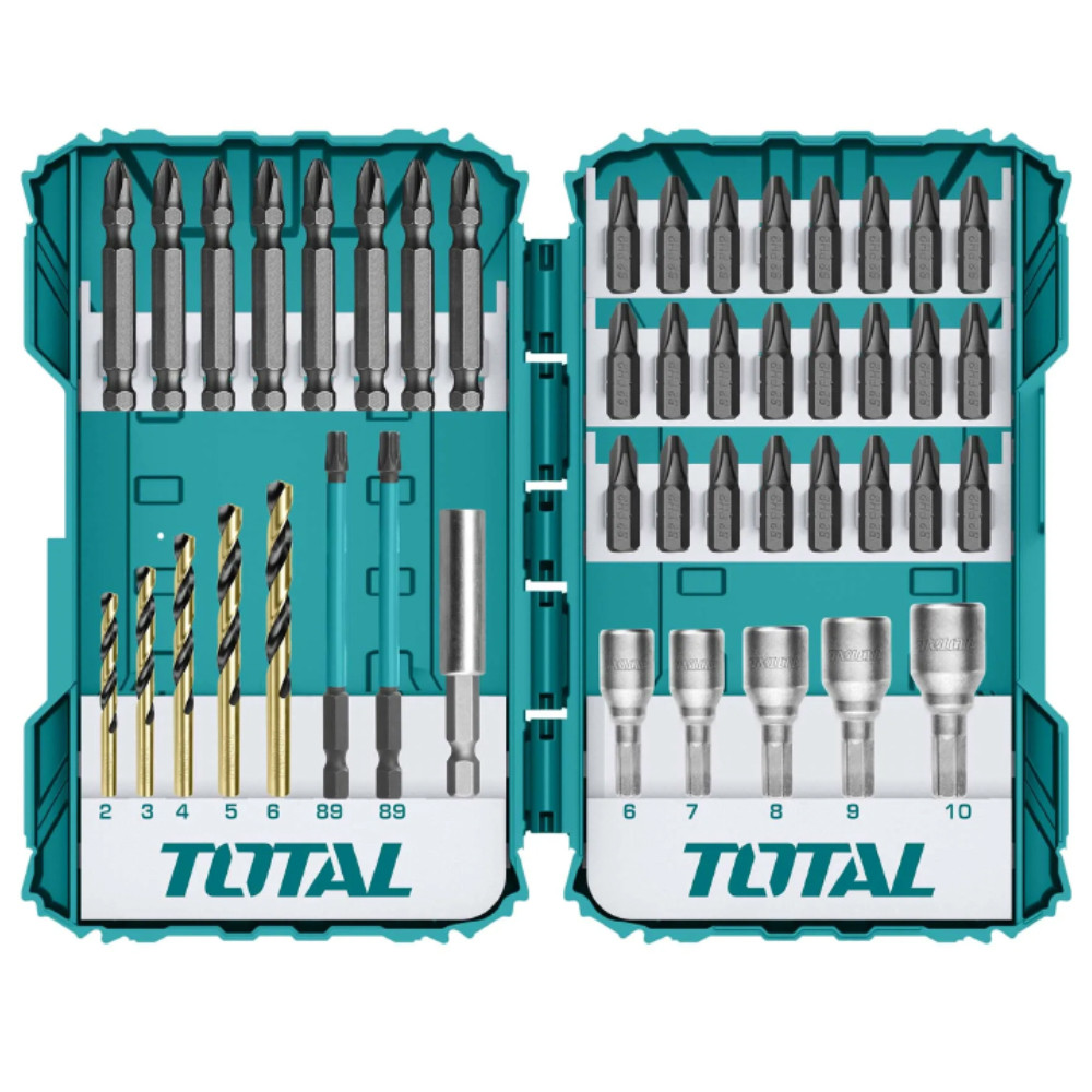 Набор бит и сверл + торцевые головки 45шт TOTAL TACSDL24502