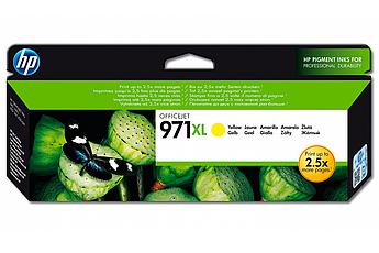 Оригинальный струйный картридж HP увеличенной емкости, 971XL, Желтый CN628AE
