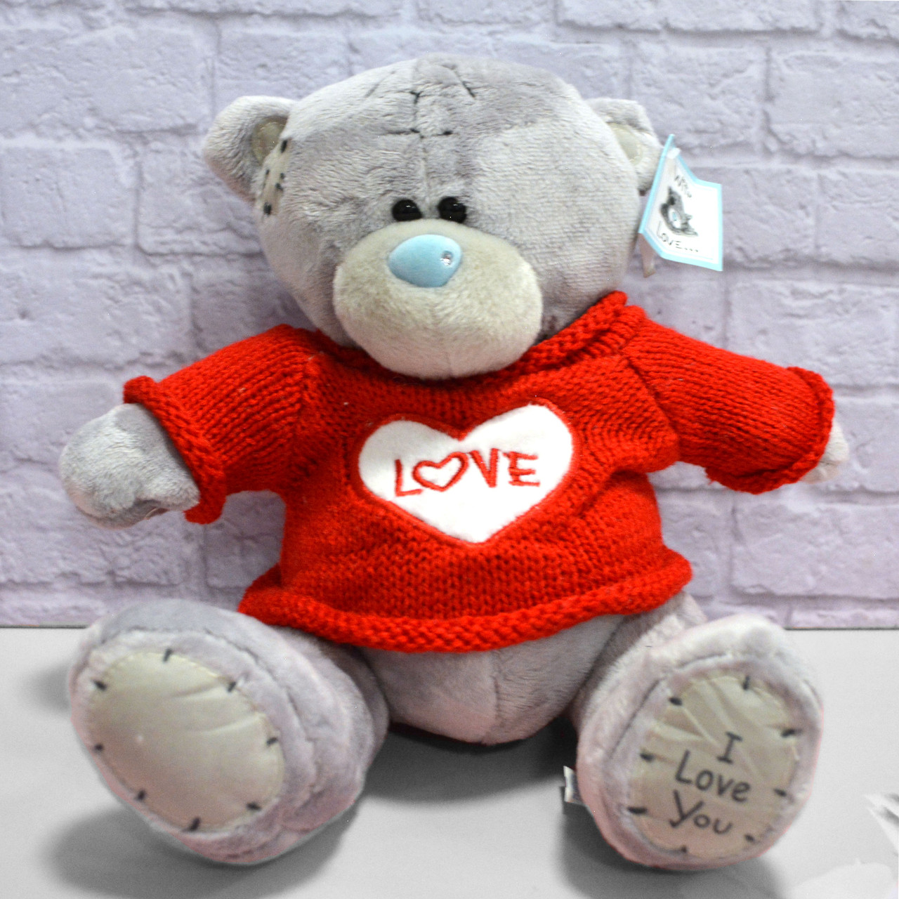 Мягкая игрушка "Мишка Тедди" 20 см в красном свитере - фото 5 - id-p91371330