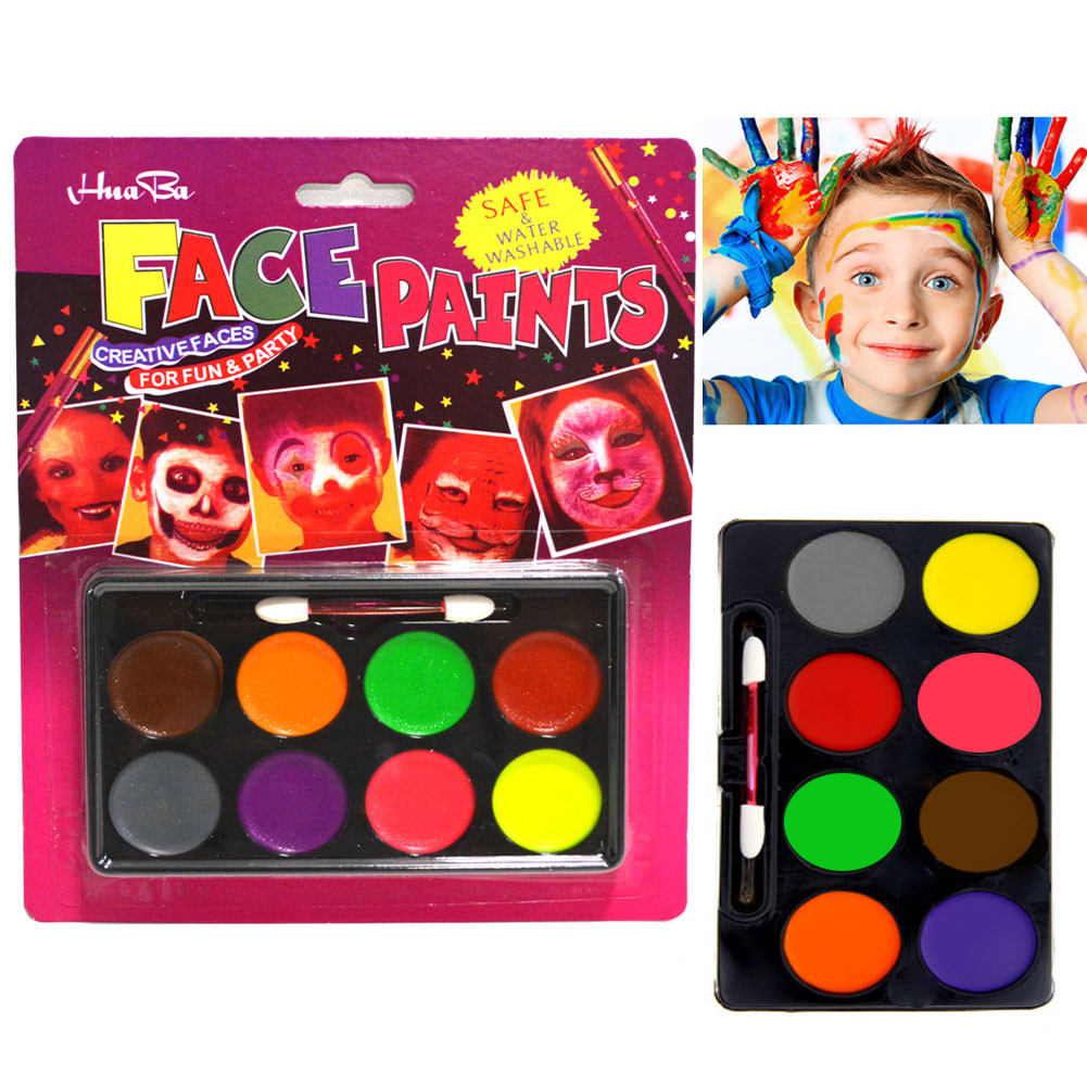 Аквагрим краски 8 цветов Face Painting HB 800 A - фото 3 - id-p91370795