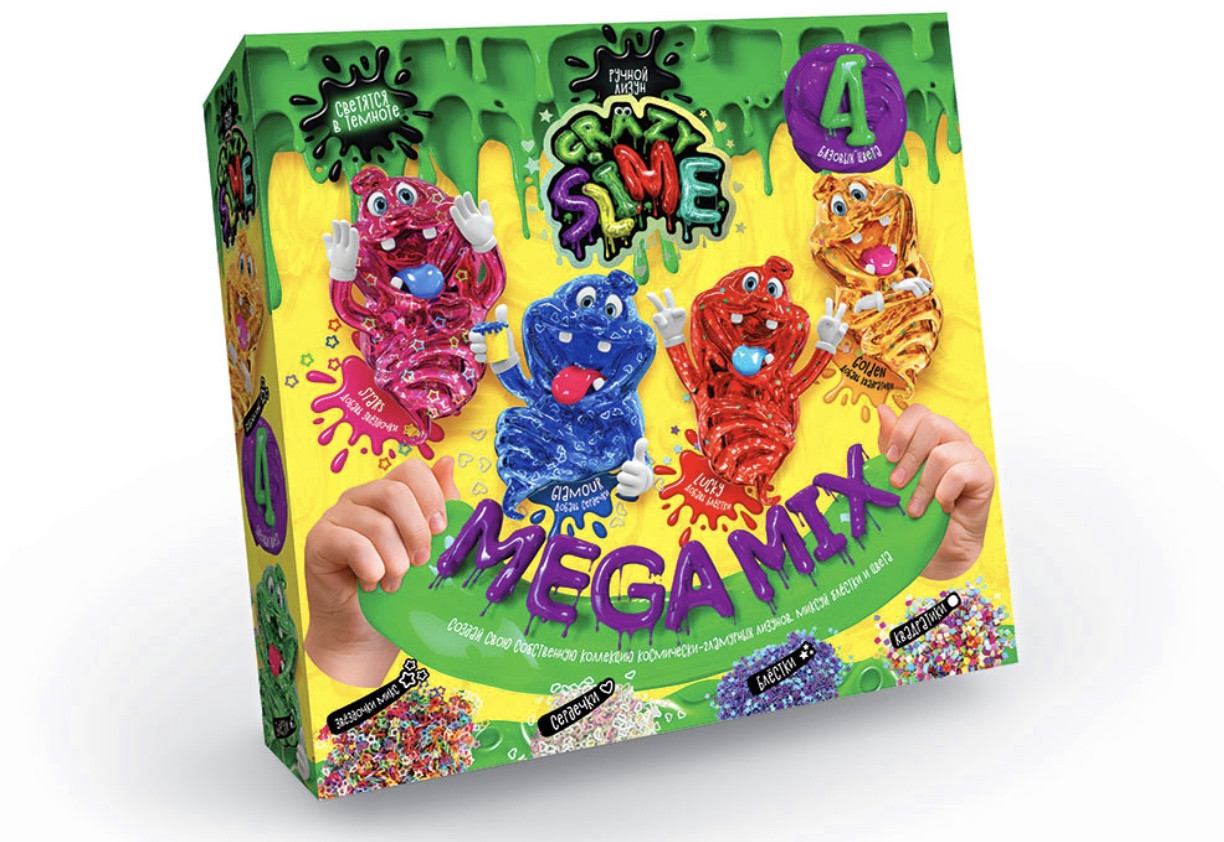 Набор для опытов Crazy Slime 4в1