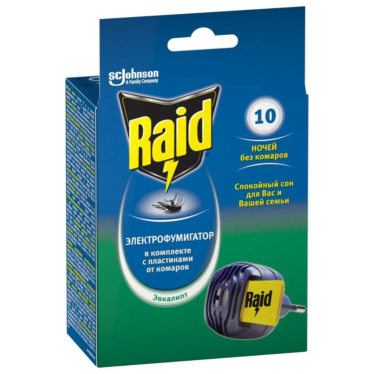 Raid комплект электрофумигатор + жидкость от комаров 30 ночей