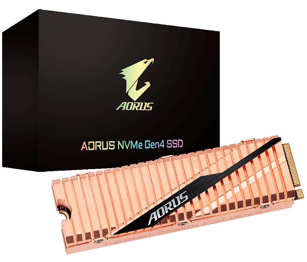 Твердотельный накопитель 500Gb SSD Gigabyte AORUS Client M.2 2280 PCIe Gen4x4 with NVMe, 5000/2500 - фото 1 - id-p89694182