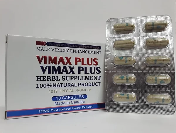 Vimax Plus Канада средство для повышения потенции, блистер 600мг*10капсул, 20гр
