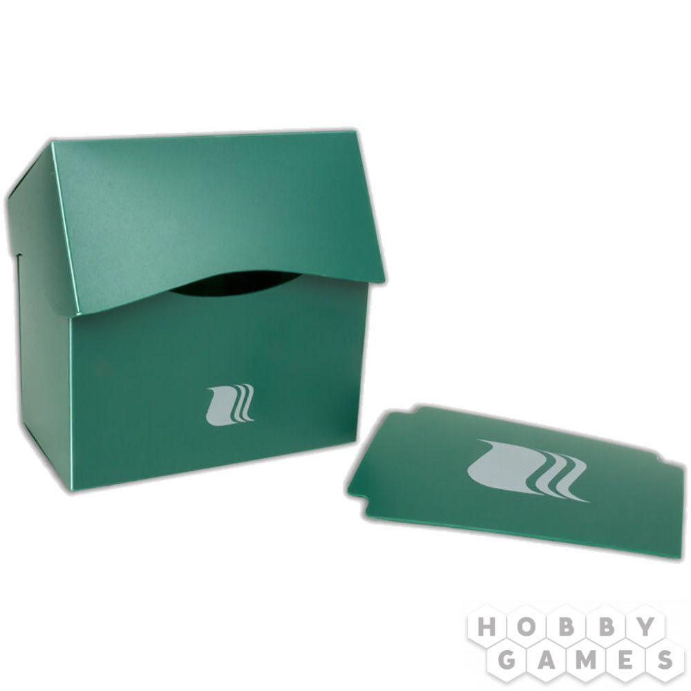 Пластиковая коробочка Blackfire горизонтальная - Зелёная (80+ карт)