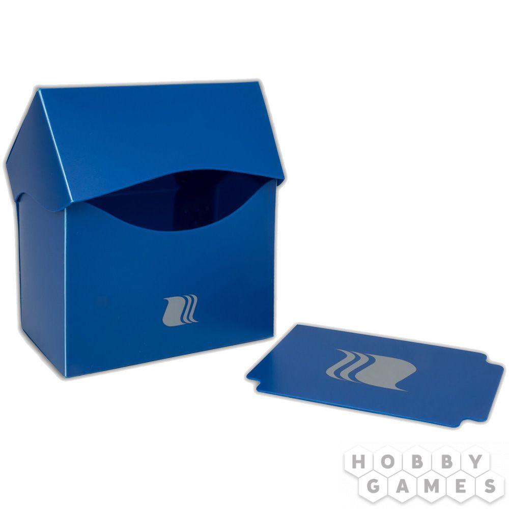 Пластиковая коробочка Blackfire горизонтальная - Синяя (80+ карт)