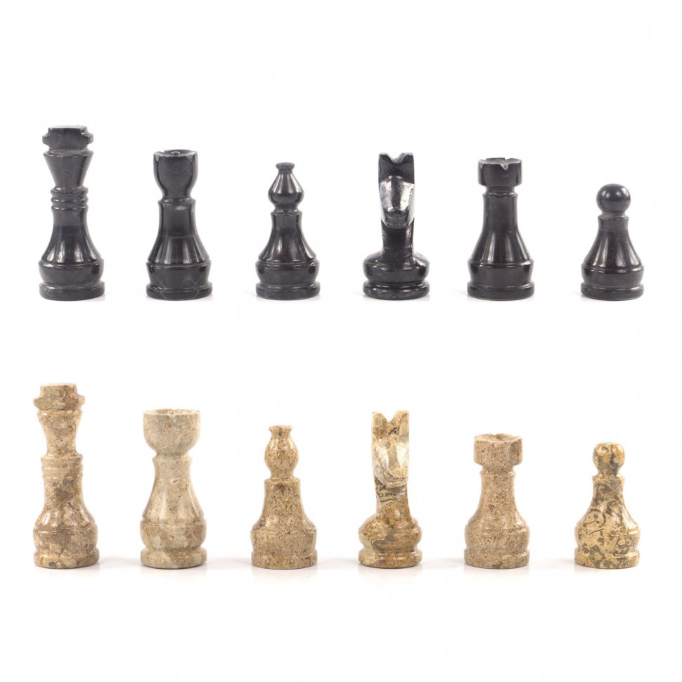 Каменные шахматы "Статус" доска 30х30 см камень ракушечник мрамор 121661 - фото 6 - id-p91393564