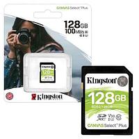 Карта памяти SD, Kingston Canvas Select Plus, 128GB, SDS2-128GB, UHS-I, R100, V30