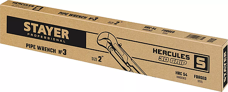 Ключ трубный HERCULES-S, STAYER №3, изогнутые губки, серия "Professional" (27311-3_z01), фото 2