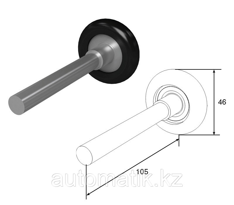 Ролик 105 мм для секционных ворот - фото 1 - id-p91403253