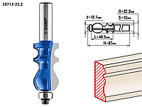 Фреза кромочная фигурная №2, ЗУБР 22.2 x 40.5 мм, хвостовик 12 мм, по дереву (28713-22.2)