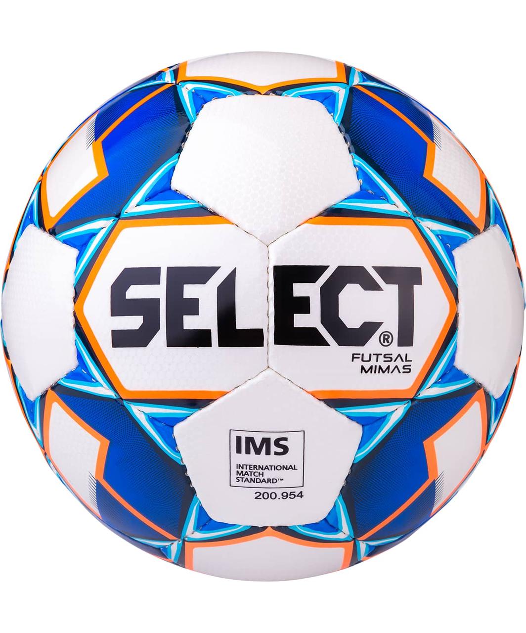 Мяч футзальный Futsal Mimas IMS 852608 №4, белый/синий/оранжевый/черный Select