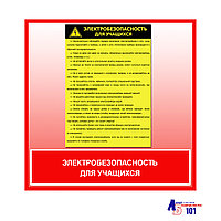 Плакат "Электробезопасность для учащихся"