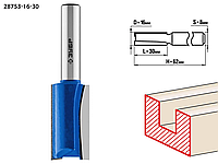 Фреза пазовая прямая, ЗУБР 16 x 30 мм, хвостовик 8 мм, по дереву (28753-16-30)