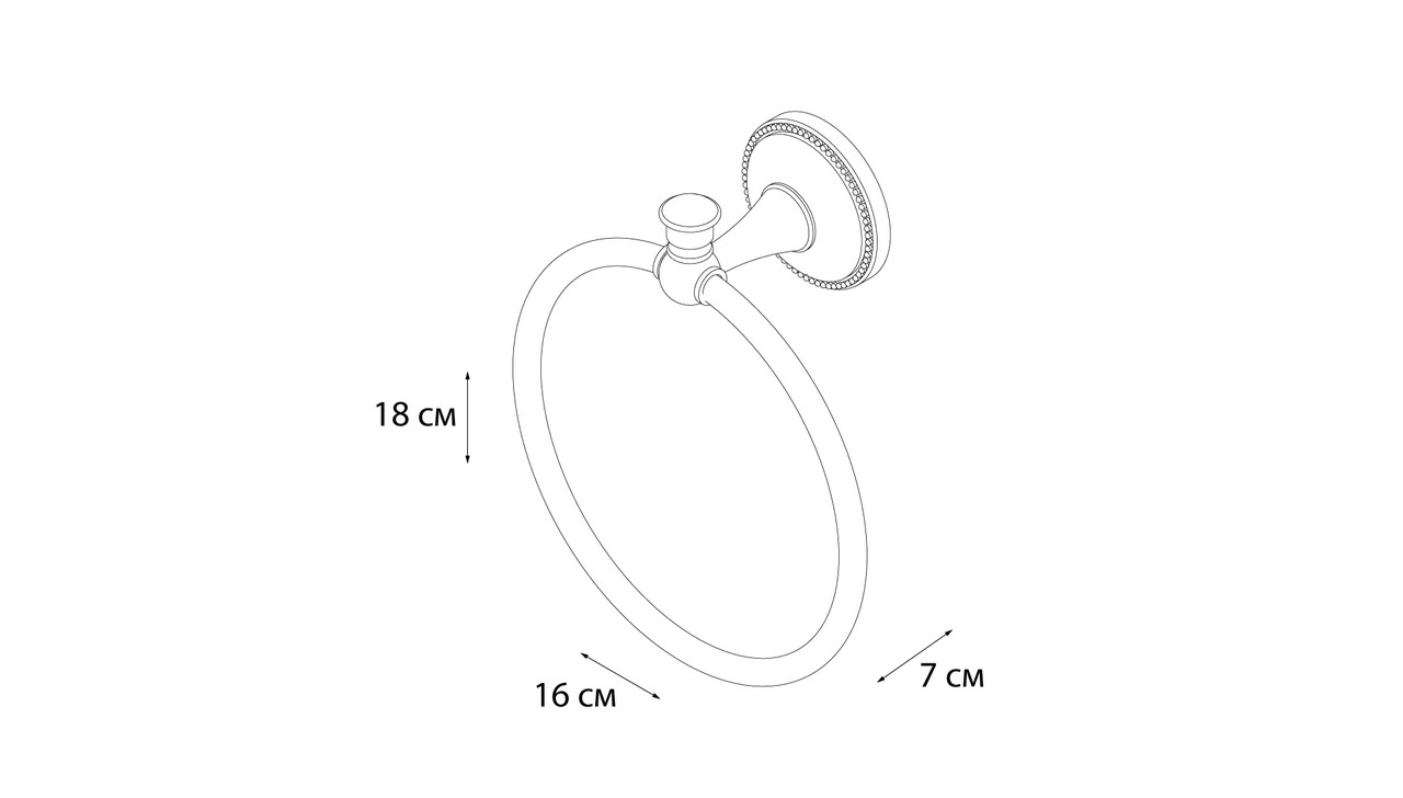 Полотенцедержатель Fixsen ALFA кольцо GR-9511 бронза - фото 3 - id-p91409337