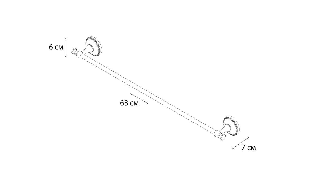 Полотенцедержатель Fixsen ALFA кольцо GR-9511 бронза трубчатый, 63х6х7 см, GR-9501 - фото 3 - id-p91409370