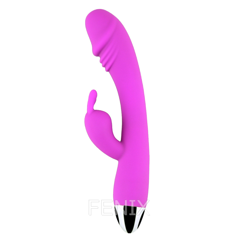 Вибратор-кролик Red-Violet Love / 10 режимов / Мед.силикон + ABS / 350 mAh /