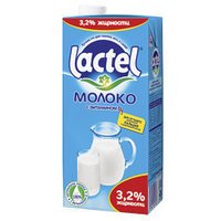 Молоко Lactel c витамином D 3,2% 1л