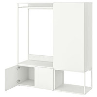 Гардероб 3-дверный ОПХУС Фоннес белый 140x42x161 см ИКЕА, IKEA, фото 1