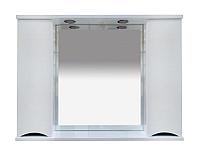 Элвис - 105 Зеркало-шкаф (свет) белая эмаль