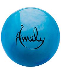 Мяч для художественной гимнастики AGB-301 15 см, синий/белый Amely