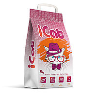 ICat комкующийся белый наполнитель без ароматизатора 5 кг