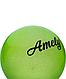 Мяч для художественной гимнастики AGB-102 19 см, зеленый, с блестками Amely, фото 2
