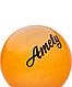 Мяч для художественной гимнастики AGB-102, 19 см, оранжевый, с блестками Amely, фото 2