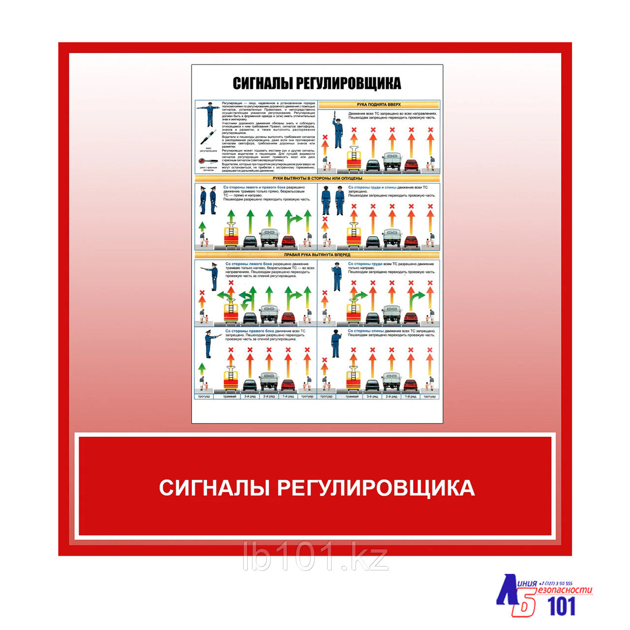 Плакат "Сигналы регулировщика"