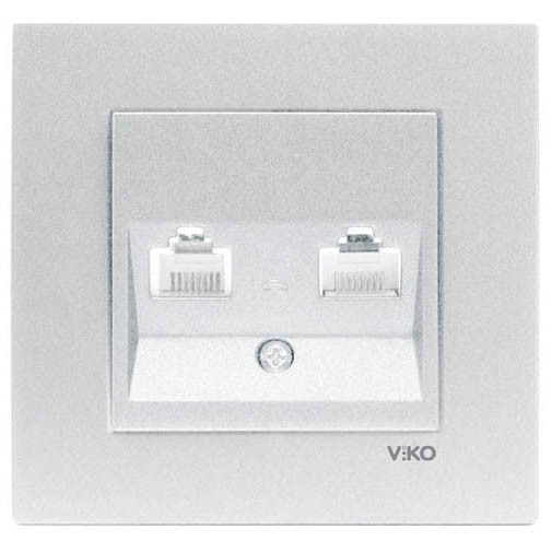 ЭЛЕКТРИЧЕСКИЙ ДВОЙНАЯ ТЕЛЕФОННАЯ РОЗЕТКА NOVELLA GUMUS VIKO, фото 1