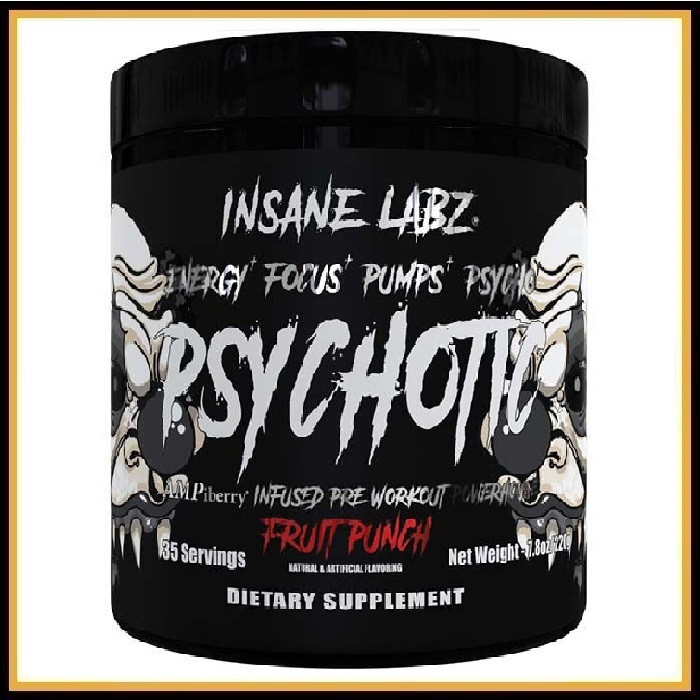 Предтренировочный комплекс Insane Labz Psychotic Black 220 г «Фруктовый пунш»