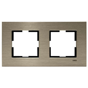 ЭЛЕКТРИЧЕСКИЙ ДВОЙНАЯ ГОРИЗОНТАЛЬНАЯ РАМКА (БРОНЗА)NOVELLA GUMUS VIKO
