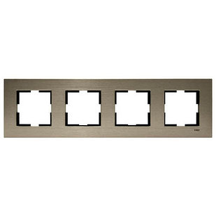 ЭЛЕКТРИЧЕСКИЙ МЕТАЛЛИЧЕСКАЯ ЧЕТВЕРНАЯ ГОРИЗОНТАЛЬНАЯ РАМКА (БРОНЗА)NOVELLA GUMUS VIKO