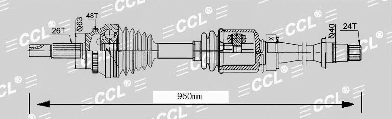 Привод в сборе Toyota TO-8-078 RAV4 ACA26 2,0 2WD 2000-2006 передний правый