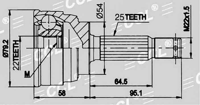 ШРУСы(граната) Mitsubishi MI-018 Space runner 4WD N11W/N18W/N21W 1991-1998 наружный правый и левый - фото 1 - id-p91072912