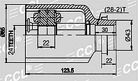 ШРУСы(граната) Mazda MZ-549 KIA Carnival 1998-2005 внутренний правый