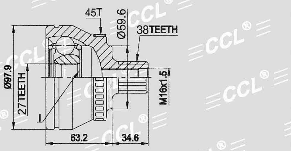 ШРУСы(граната) Audi AD-013 A8, A6 2,4L 2,8L 1997-2004 наружный правый и левый