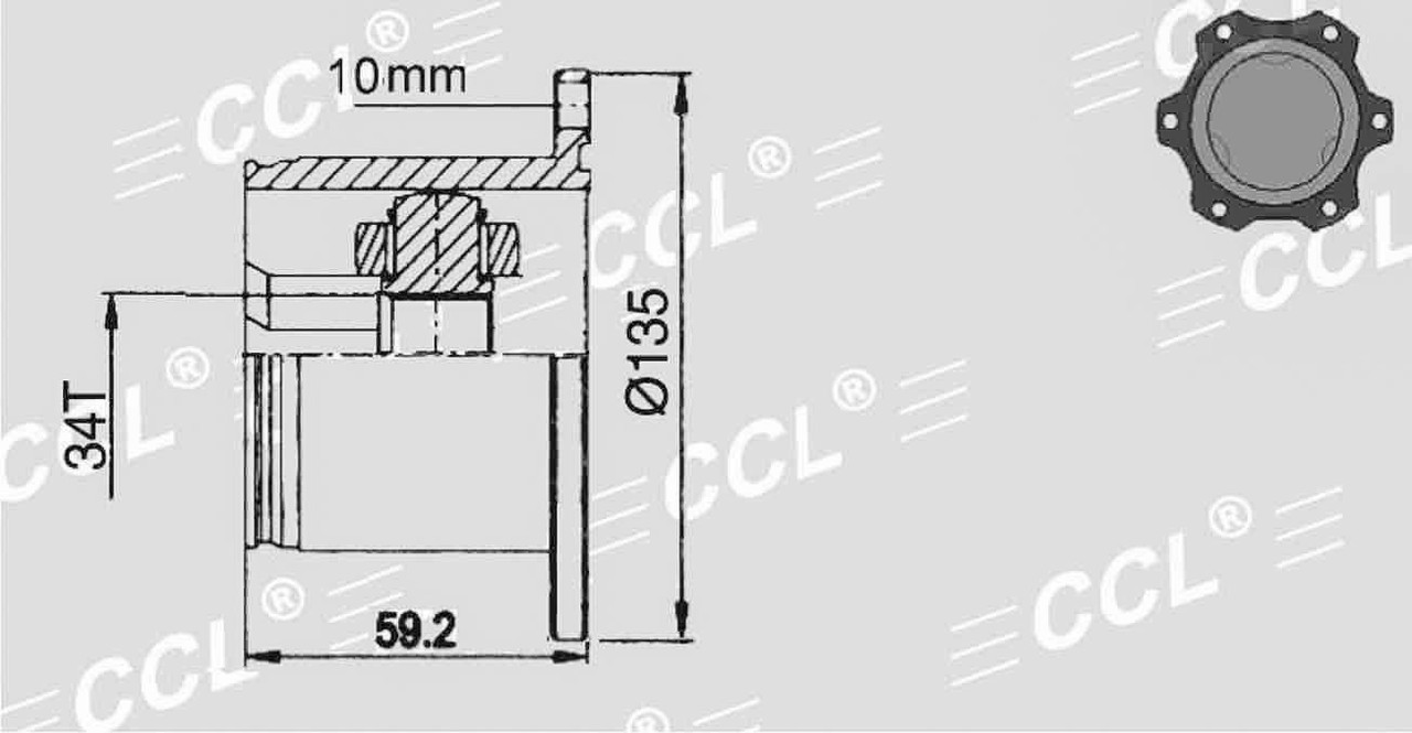 ШРУСы(граната) Audi AD-501 С4, A6, A8, A/T 2,3, 2,6L, 2,8L 1994-2000 внутренний правый и левый