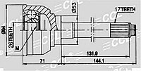 ШРУСы(граната) ISUZU IZ-035 Trooper UB, Big Horn, Opel Frantera 2.4 1991-1996 наружный правый и левый